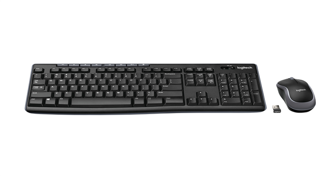 Logitech MK270 kabelloses Tastatur-Maus-Set UK Schwarz