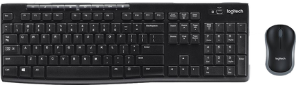 Logitech MK270 kabelloses Tastatur-Maus-Set US Schwarz