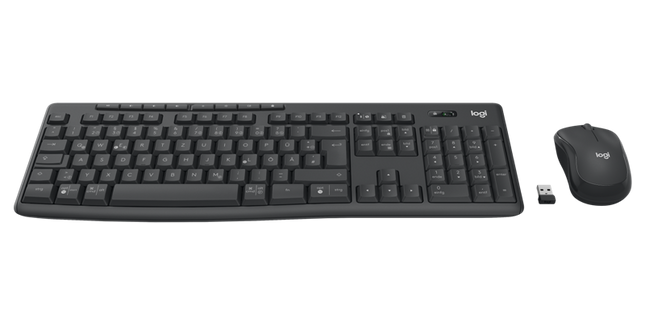 Logitech MK370 kabelloses Tastatur-Maus-Set graphite