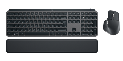 Logitech MX Keys - Wireless Tastatur-Maus & Handgelenkauflage graphite