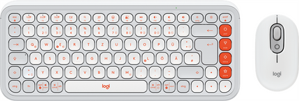 Logitech POP kabelloses Tastatur-Maus-Set Weiss