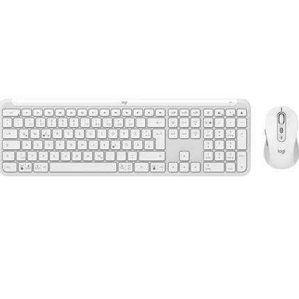 Logitech Signature Slim kabellose MK950 Tastatur-Maus-Set Weiss