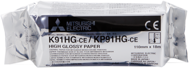Mitsubishi Thermopapierrolle KP91HG-CE Weiss