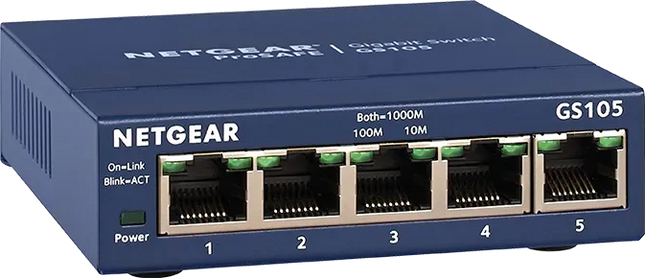 NETGEAR 5-Port Gigabit Desktop Switch Blau