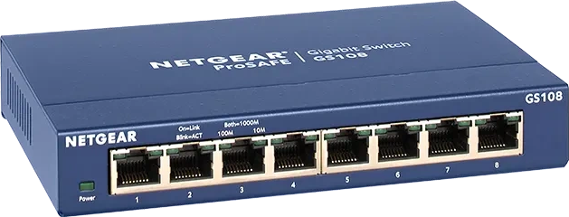 NETGEAR 8-Port Gigabit Desktop Switch Blau
