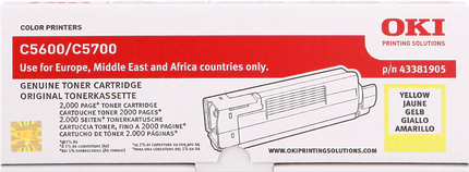 OKI 43381905 Gelb Toner