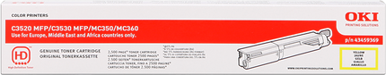 OKI 43459369 Gelb Toner