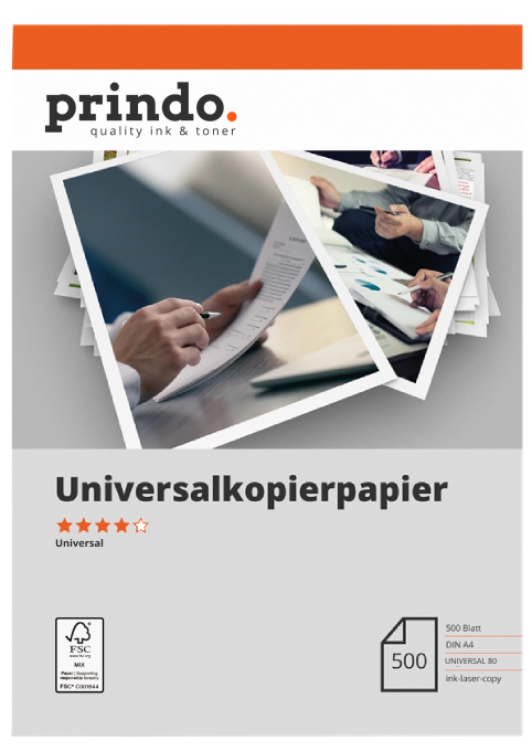 Prindo A4 Universalkopierpapier 500 Blatt Weiss