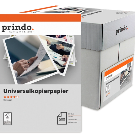 Prindo A4 Universalkopierpapier 5x500 Blatt Weiss