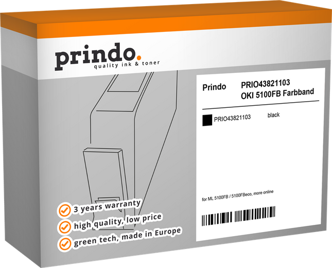 Prindo Basic Farbband Schwarz (PRIO43821103)