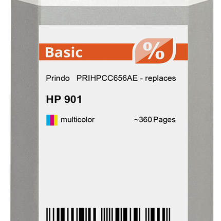 Prindo Basic mehrere Farben Druckerpatrone PRIHPCC656AE
