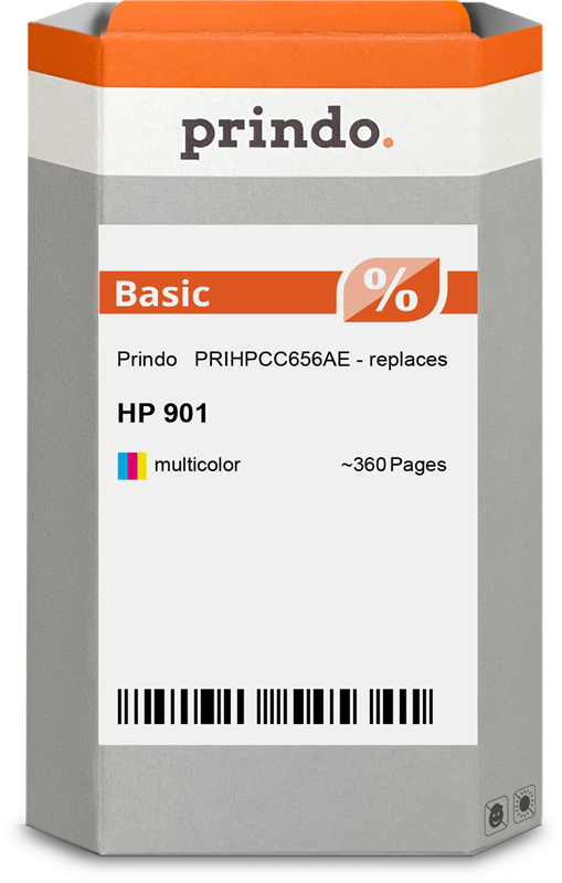 Prindo Basic mehrere Farben Druckerpatrone PRIHPCC656AE