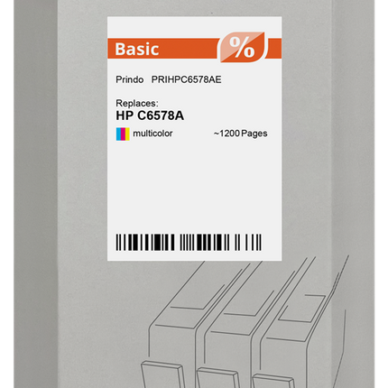 Prindo Basic mehrere Farben Druckerpatrone PRIHPC6578AE