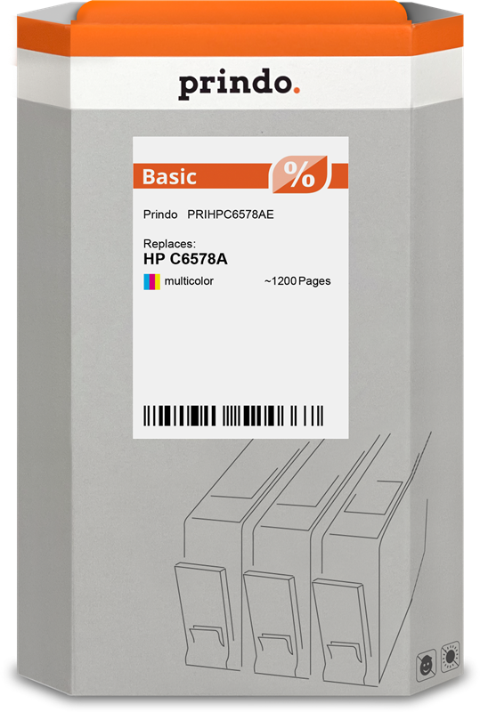 Prindo Basic mehrere Farben Druckerpatrone PRIHPC6578AE