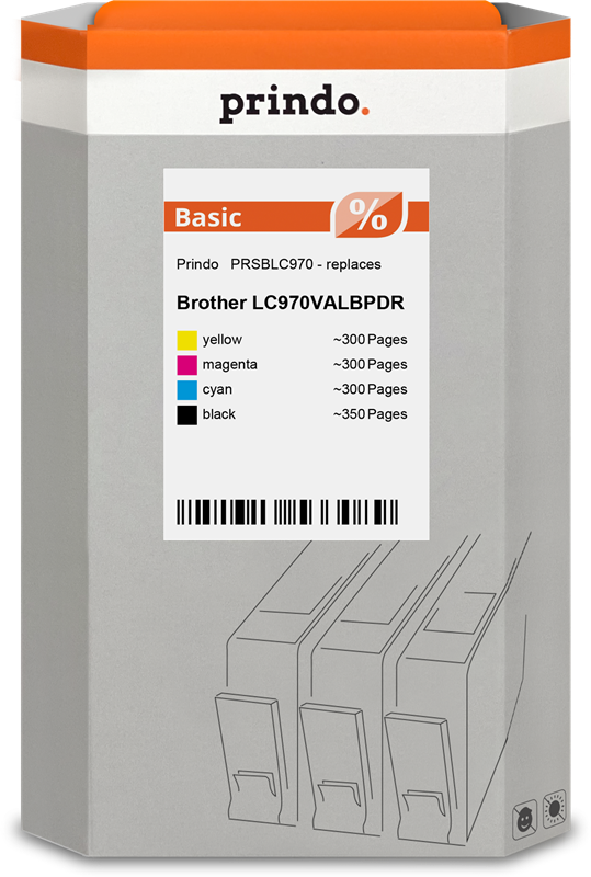 Prindo Basic Multipack Schwarz / Cyan / Magenta / Gelb (PRSBLC970)