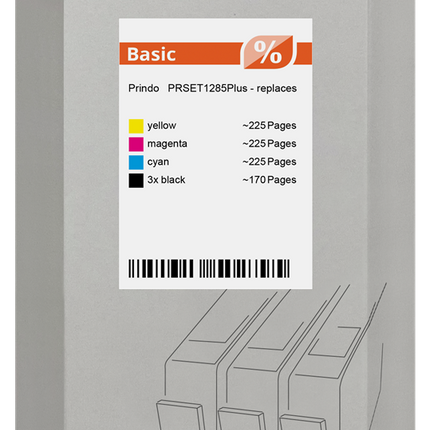 Prindo Basic Multipack Schwarz / Cyan / Magenta / Gelb (PRSET1285Plus)