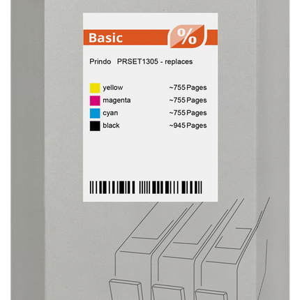 Prindo Basic Multipack Schwarz / Cyan / Magenta / Gelb (PRSET1305)