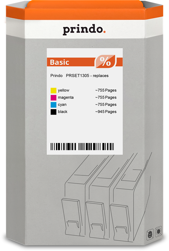 Prindo Basic Multipack Schwarz / Cyan / Magenta / Gelb (PRSET1305)