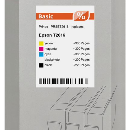 Prindo Basic Multipack Schwarz / Cyan / Magenta / Gelb (PRSET2616)