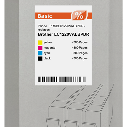 Prindo Basic Multipack Schwarz / Cyan / Magenta / Gelb (PRSBLC1220VALBPDR)