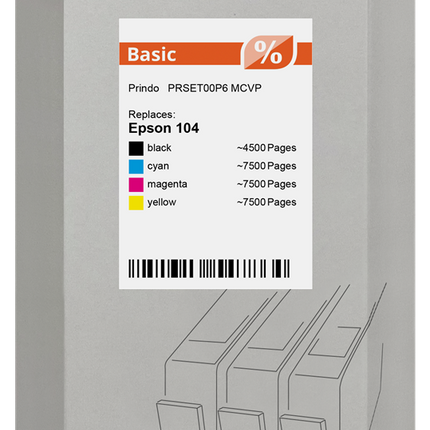 Prindo Basic Multipack Schwarz / Cyan / Magenta / Gelb (PRSET00P6 MCVP)