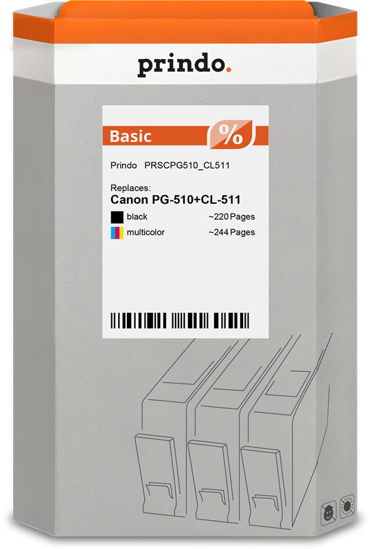 Prindo Basic Multipack Schwarz / mehrere Farben (PRSCPG510_CL511)