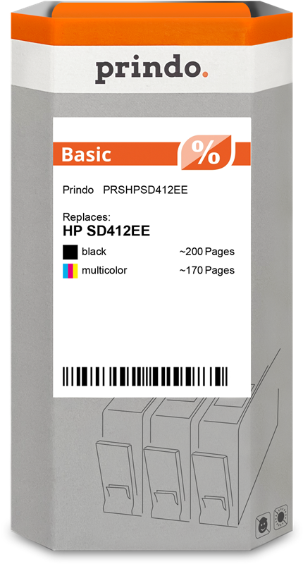 Prindo Basic Multipack Schwarz / mehrere Farben (PRSHPSD412EE)