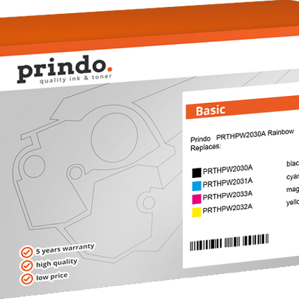 Prindo Basic Rainbow Schwarz / Cyan / Magenta / Gelb Value Pack