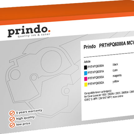 Prindo Basic Schwarz / Cyan / Magenta / Gelb Value Pack