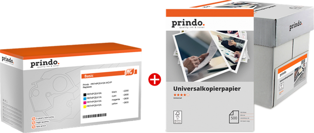 Prindo Basic Schwarz / Cyan / Magenta / Gelb Value Pack
