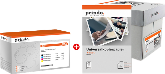 Prindo Basic Schwarz / Cyan / Magenta / Gelb Value Pack