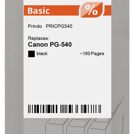 Prindo Basic Schwarz Druckerpatrone PRICPG540