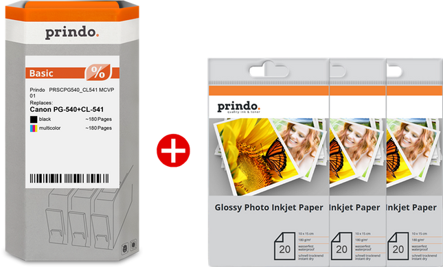 Prindo Basic Schwarz / mehrere Farben / Weiss Value Pack PRSCPG540_CL541 MCVP 01