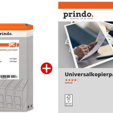 Prindo Basic Schwarz / mehrere Farben / Weiss Value Pack PRSCPG512_CL513 MCVP