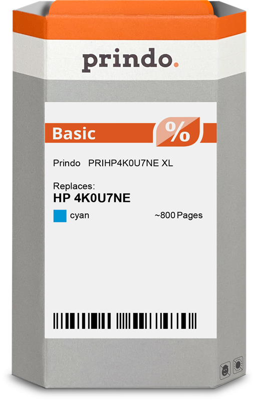 Prindo Basic XL Cyan Druckerpatrone PRIHP4K0U7NE
