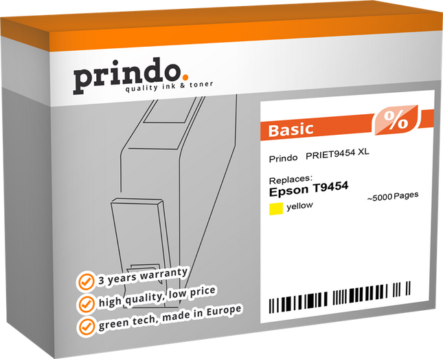 Prindo Basic XL Gelb Druckerpatrone PRIET9454