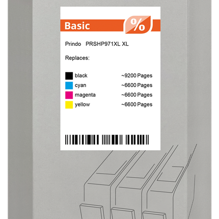 Prindo Basic XL Multipack Schwarz / Cyan / Magenta / Gelb
