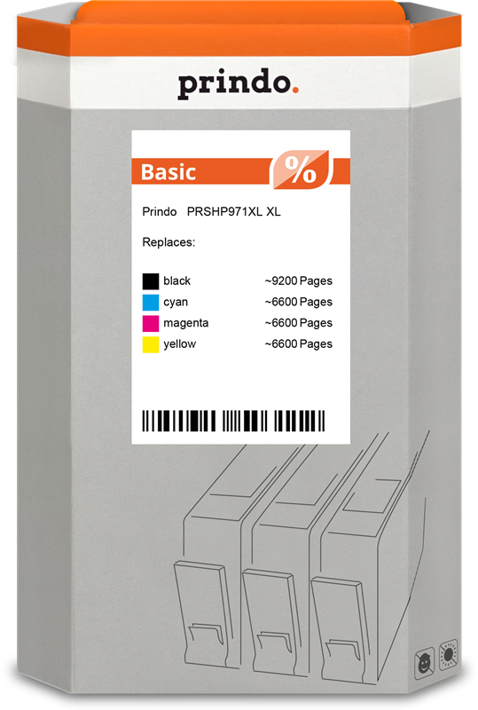 Prindo Basic XL Multipack Schwarz / Cyan / Magenta / Gelb