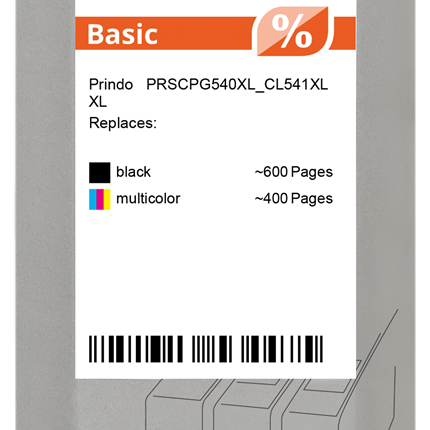 Prindo Basic XL Multipack Schwarz / mehrere Farben