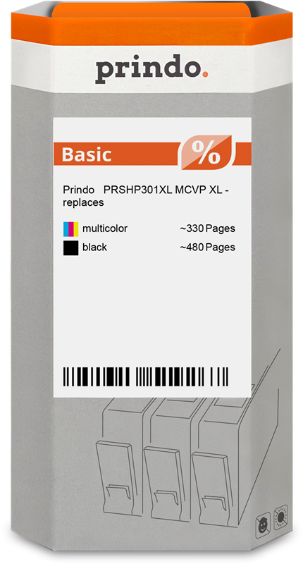 Prindo Basic XL Multipack Schwarz / mehrere Farben (PRSHP301XL MCVP)