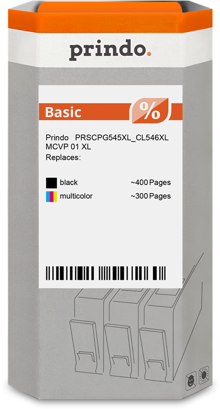 Prindo Basic XL Multipack Schwarz / mehrere Farben (PRSCPG545XL_CL546XL MCVP 01)
