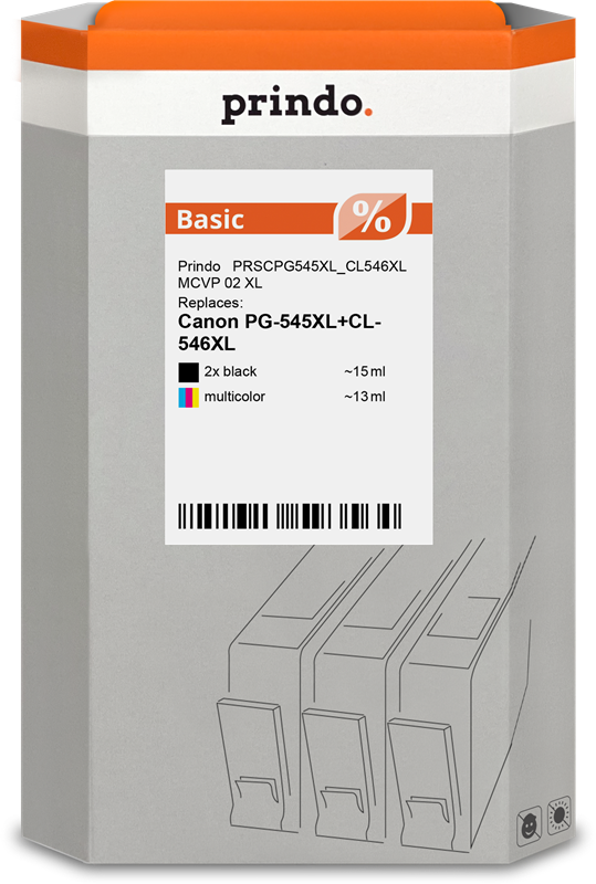 Prindo Basic XL Multipack Schwarz / mehrere Farben