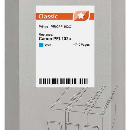 Prindo Classic Cyan Druckerpatrone PRICPFI102C