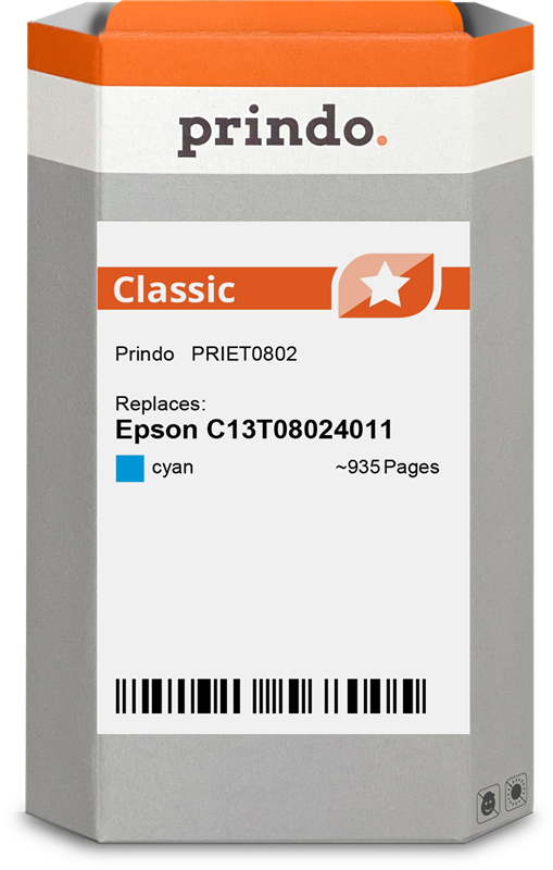 Prindo Classic Cyan Druckerpatrone PRIET0802