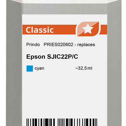 Prindo Classic Cyan Druckerpatrone PRIES020602