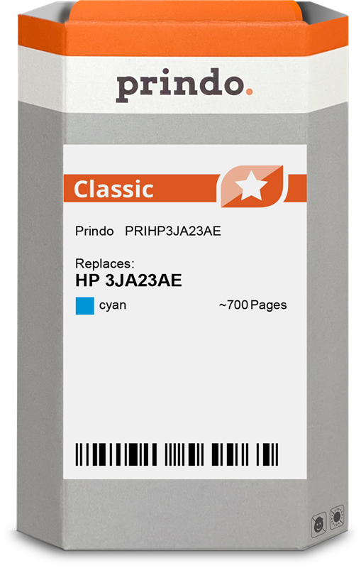 Prindo Classic Cyan Druckerpatrone PRIHP3JA23AE