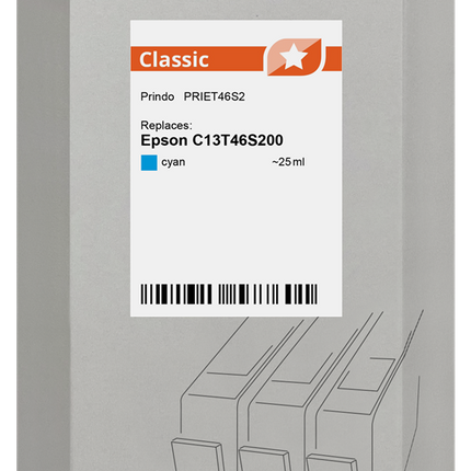 Prindo Classic Cyan Druckerpatrone PRIET46S2