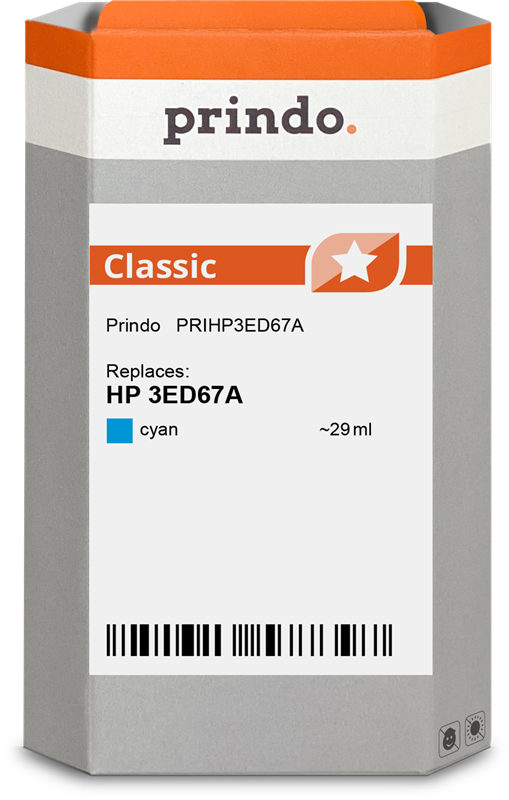 Prindo Classic Cyan Druckerpatrone PRIHP3ED67A