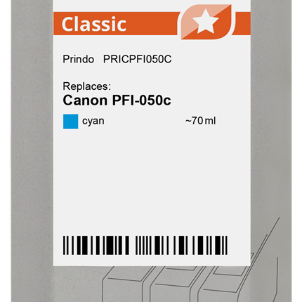 Prindo Classic Cyan Druckerpatrone PRICPFI050C