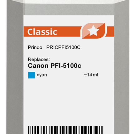 Prindo Classic Cyan Druckerpatrone PRICPFI5100C